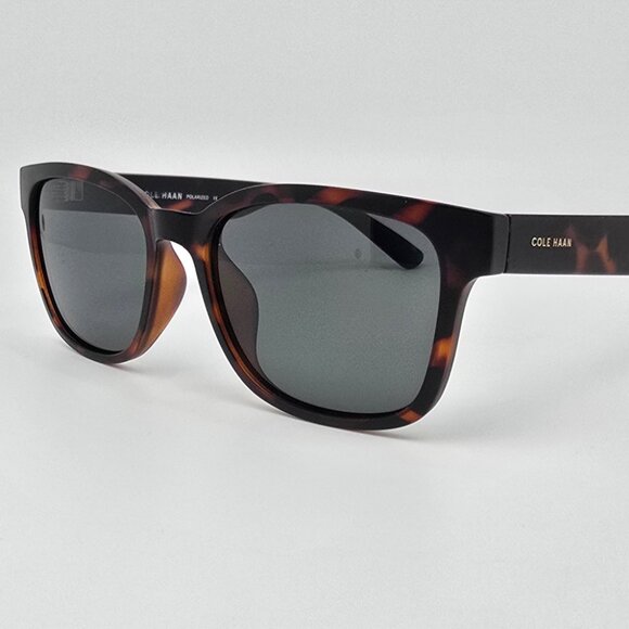 *SOLD* Cole Haan CH8003 215 Matte Tortoise Frame Polarized Green Lens Sunglasses - Picture 3 of 16